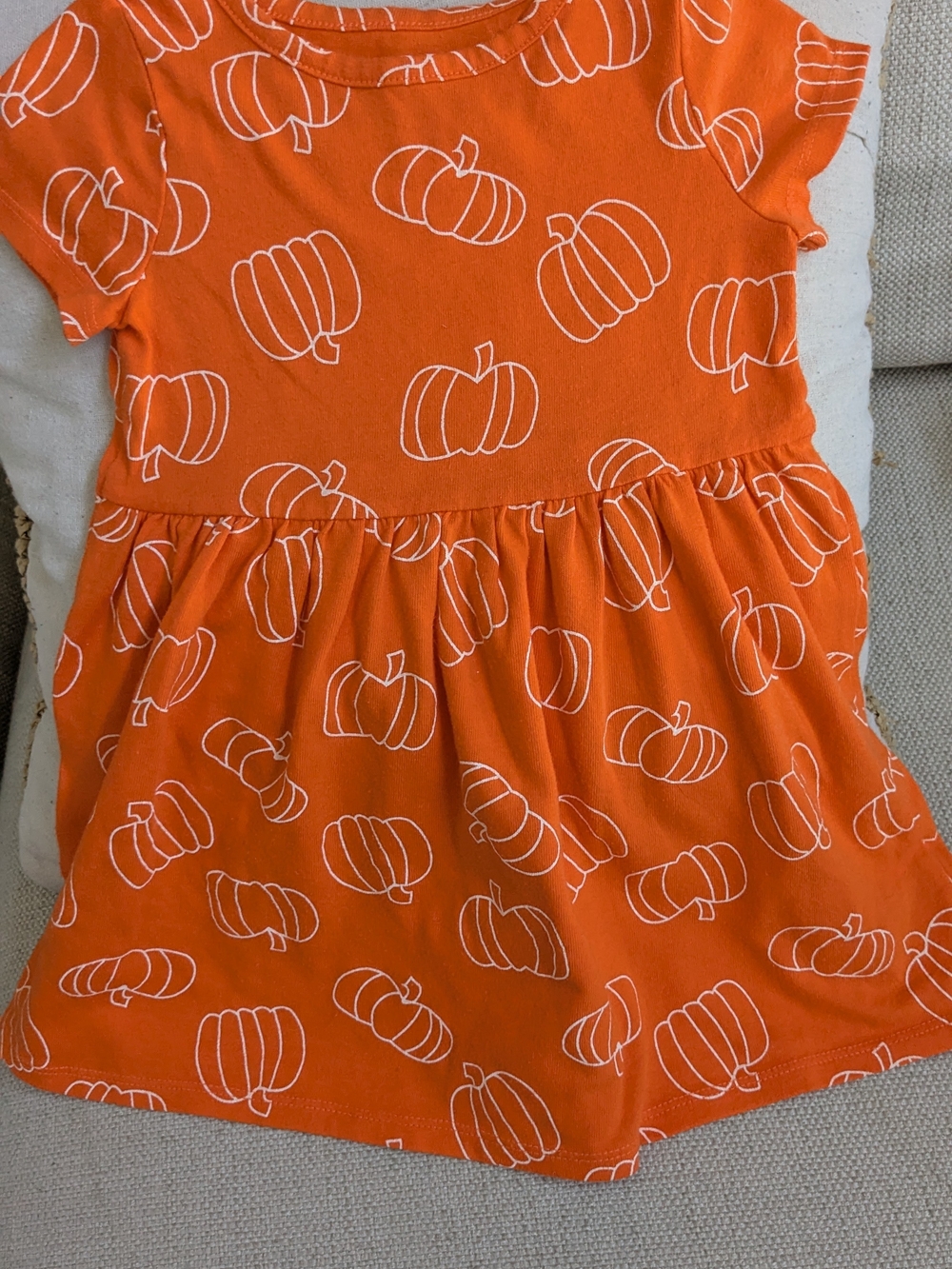 Cat & Jack Orange Pumpkin Toddler Dress